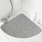 2Pcs Sector PVC Anti Slip Loofah Absorbent Quick Drying Shower Mat