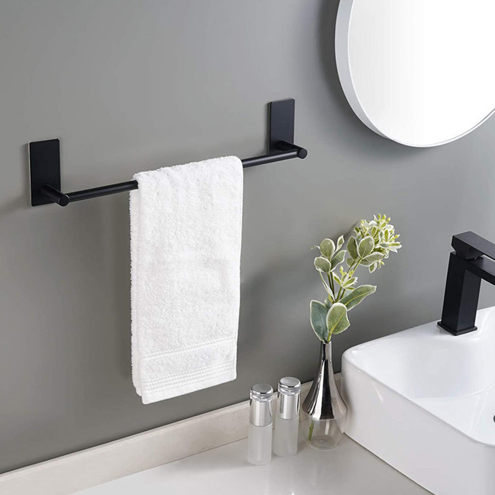 2XStainless Steel Self-Adhesive Towel Rack for Bathroom No Drilling Required