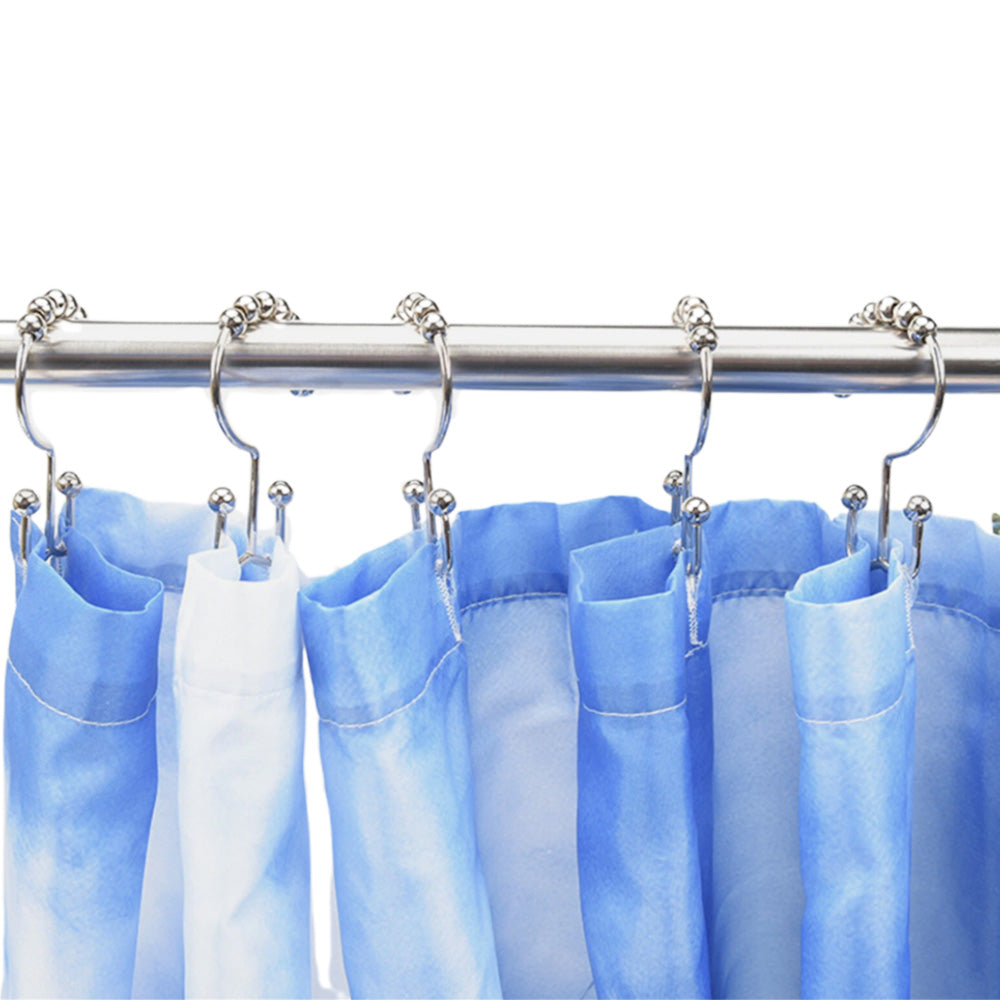 12Pcs Shower Curtain Hooks Rings Double Glide Shower Hooks Rings