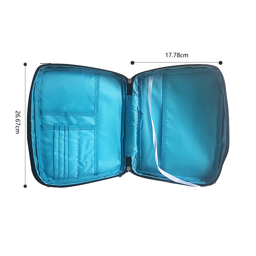 Zippered Bible Carrying Case with Handles and Bookmark