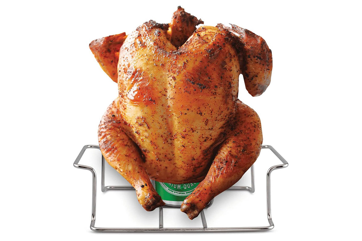 Beer Can Chicken Holder Stainless Steel Beer Chicken Stand With Handle For Grill And Smoker