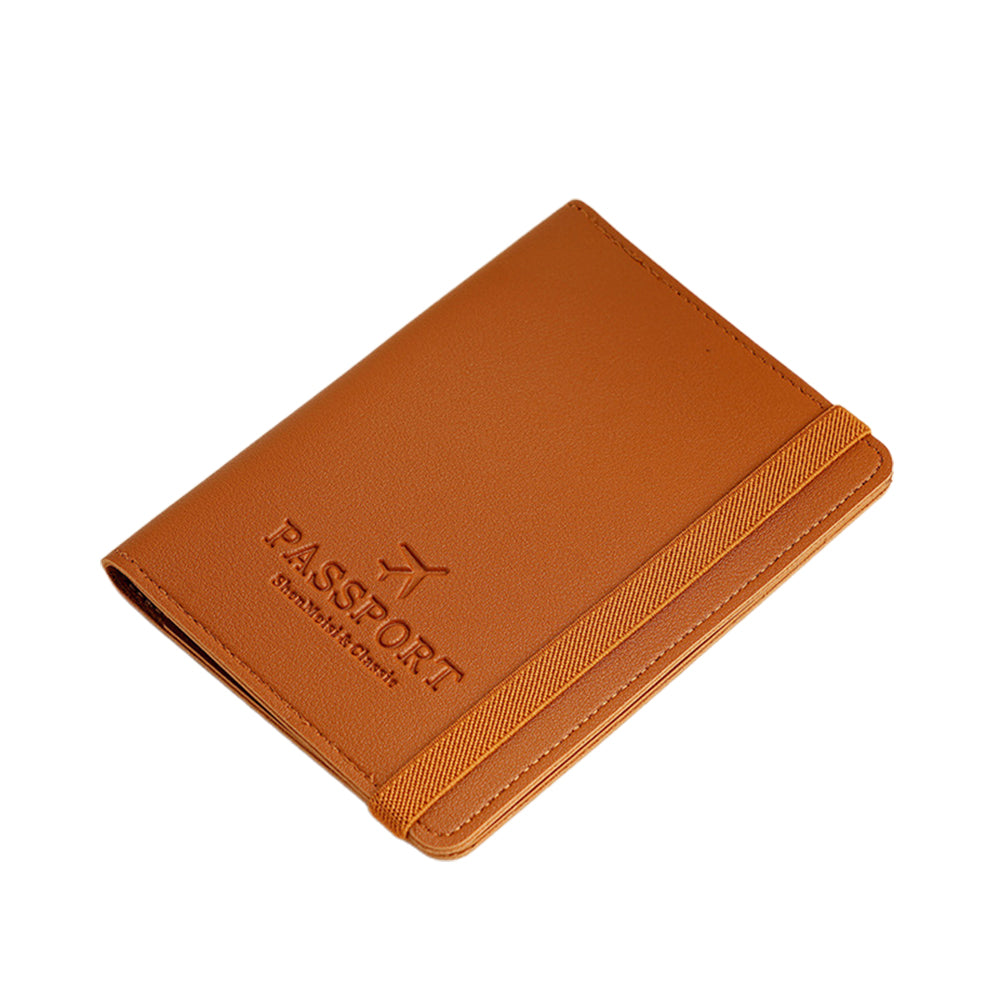 RFID Blocking Passport Holder Travel Wallet PU Leather