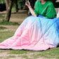 Outdoor Puffy Gradient-Color Camping Blanket Backpacking Quilt