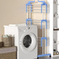 4-Tier Clothes Drying Airer Foldable Stainless Steel Movable Drying Rack