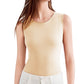 Thermal Underwear Round Neck Slim Fit Fall Winter Warm Baselayer Top for Women-Apricot