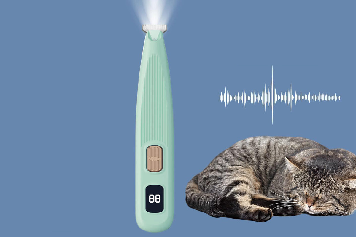 Dog Paw Trimmer with LED Light Cordless Digital Display Dual Speed Pet Groomer for Cats Dogs