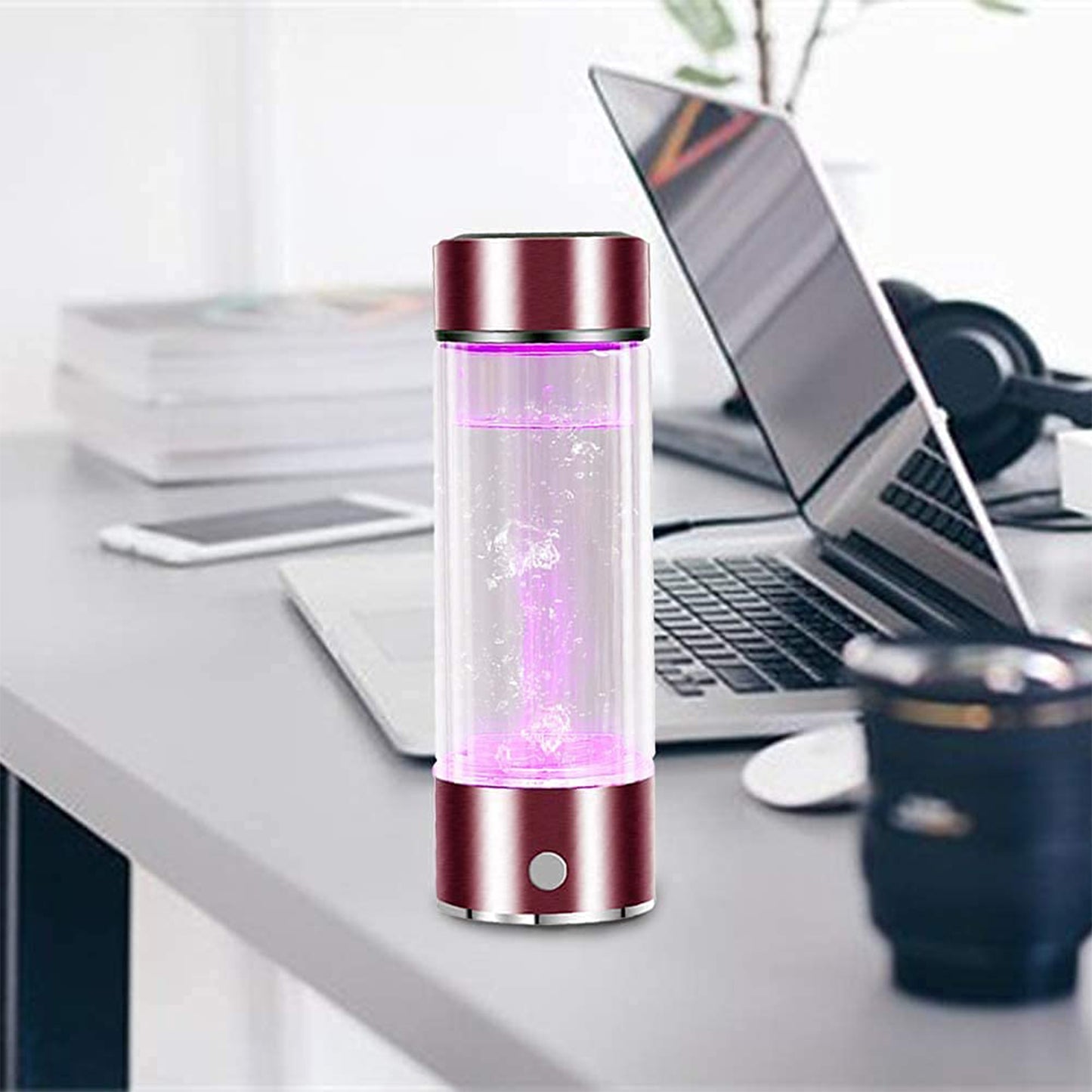 400ml Rechargeable Hydrogen-rich Water Maker Ionizer Generator Bottle
