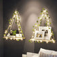 4Pcs Artificial Ivy LED Strip Wall Hanging Shelves Macrame Shelf for Bedroom