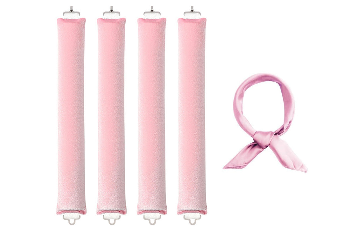 4Pcs Heatless Curls Overnight Hair Curlers Set No Damage Hair Styling Tools