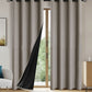 Blackout Curtain Panel with Black Liner Heat & Light Blocking Drapes