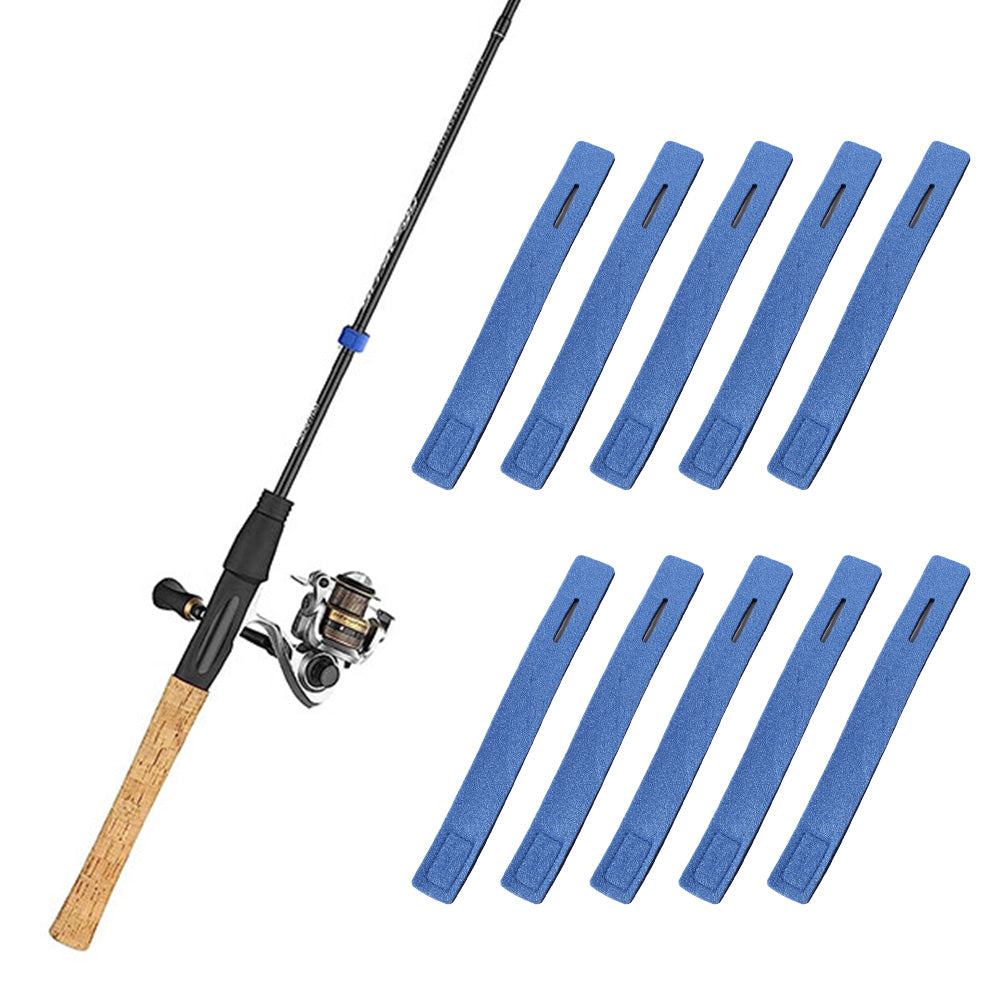 10Pcs Fishing Rod Straps Fishing Rod Clips for Casting Spinning Fly Rods