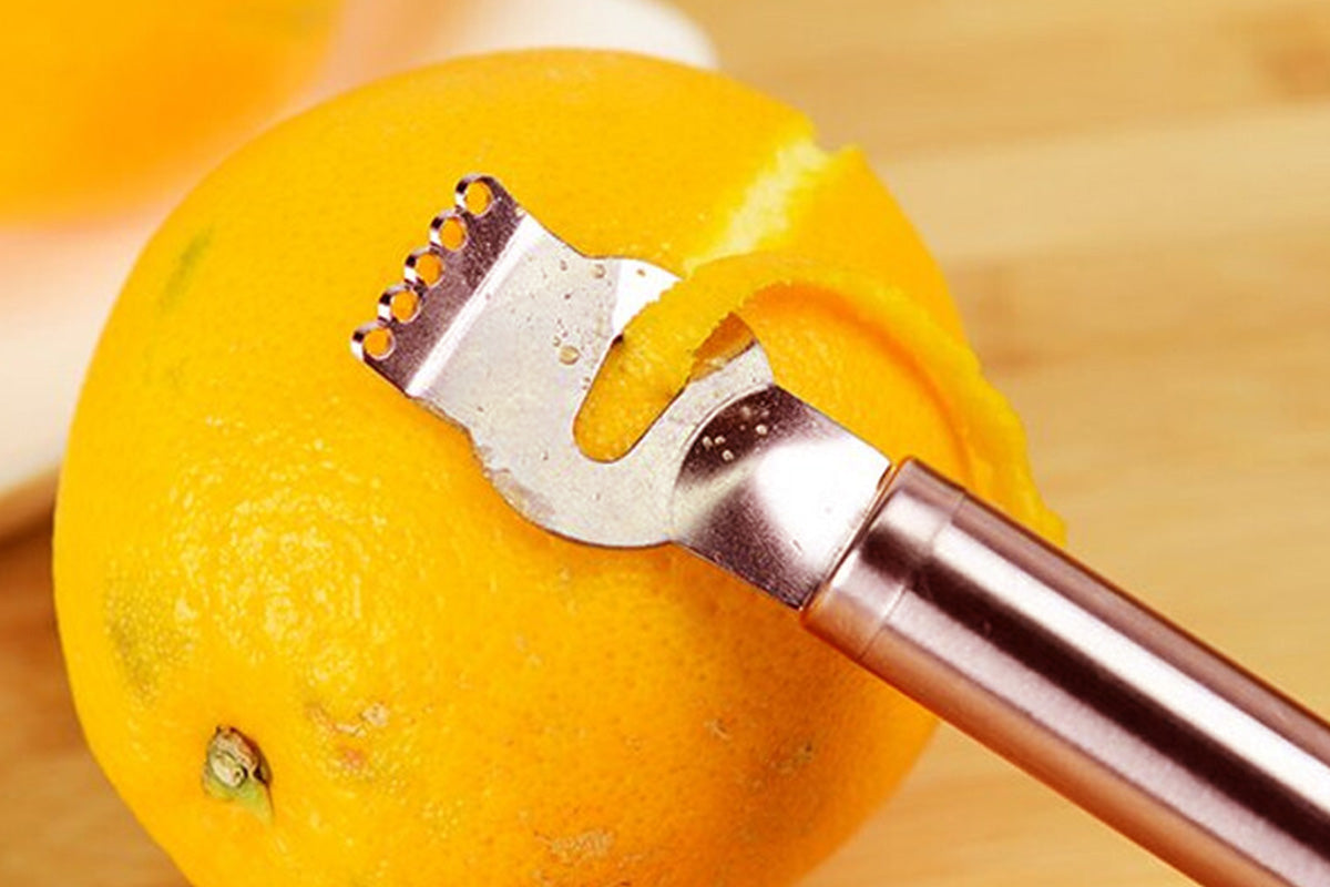 Stainless Steel Lemon Zester Grater Citrus Peeler With Channel Knife