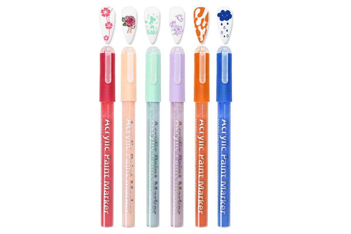 DIY Nail Art Paint Pen Set Quick Drying Acrylic Paint Markers Nail Dotting Drawing Pens for Manicure