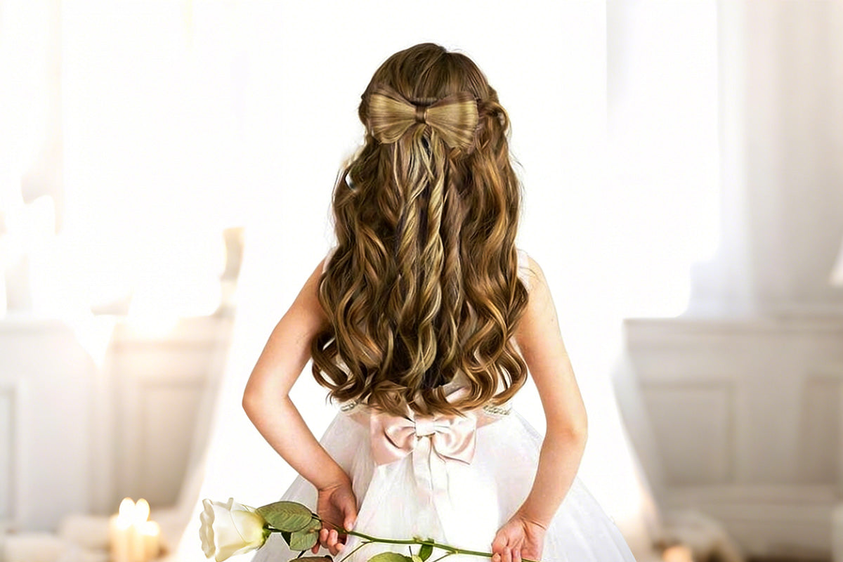 Bow Ponytail Hair Clip for Long Curly Hair Decorative