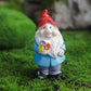 Mini Resin Dwarf Gnome Statue for Table and Garden Ornaments