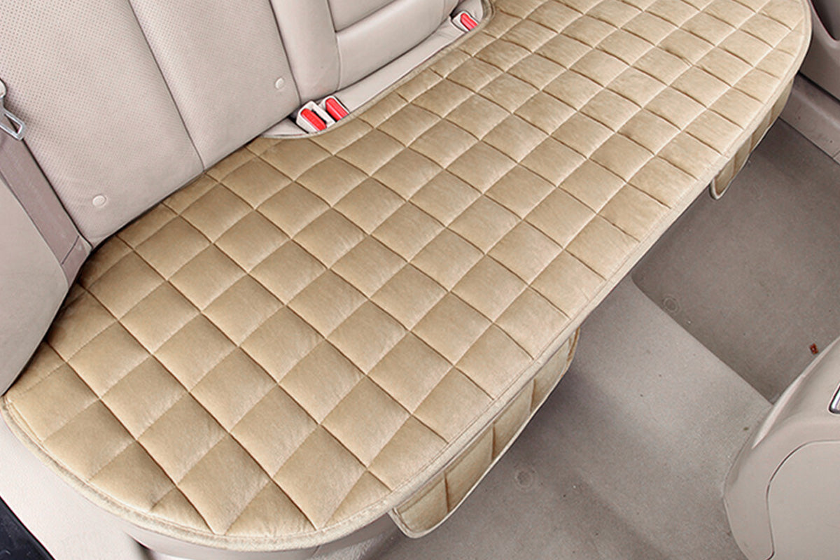 Car Seat Cushion Rear Seat Cover With Storage Pocket Auto Seat Cushion