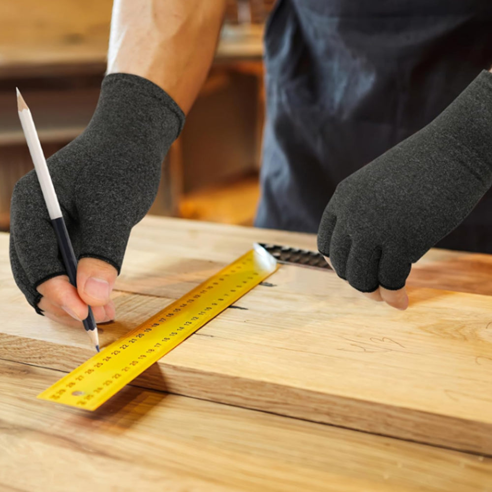 Fingerless Arthritis Compression Gloves Finger Pain Support