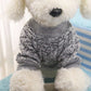 Dog Sweatshirt Pullover Classic Round Neck Soft Clothes for Small Medium Dogs Cats-Grey