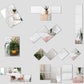 4Pcs 2MM Thick Frameless Acrylic Mirror Wall Stickers