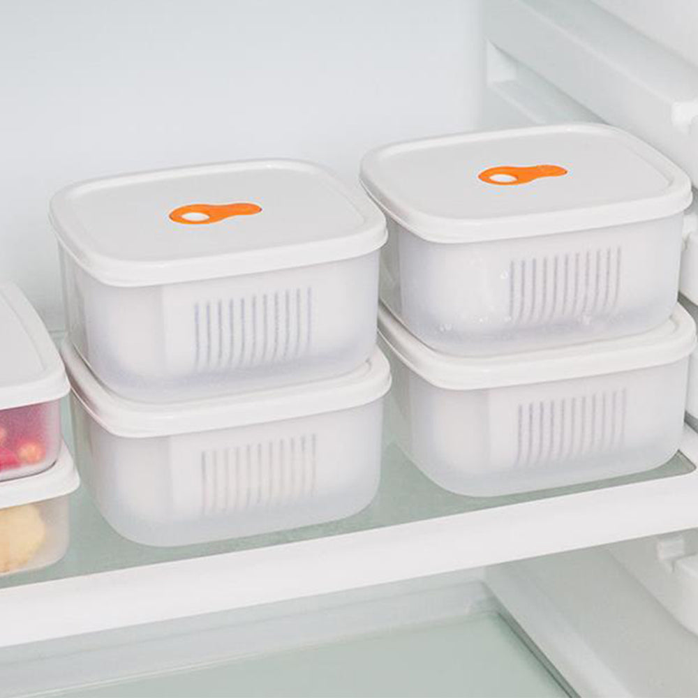 Food Storage Drain Containers with Lids and Ventilation Holes