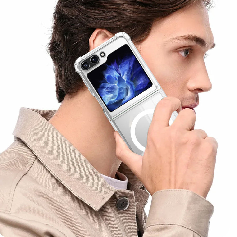 Shockproof Clear Cover for Samsung Galaxy Z Flip5/Flip6 5G Phone Case