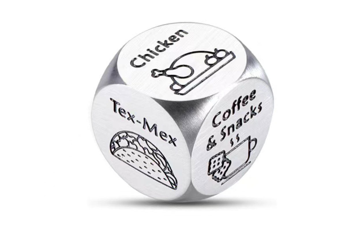 Stainless Steel Decision Dice Food Game Date Ideas Family Gift