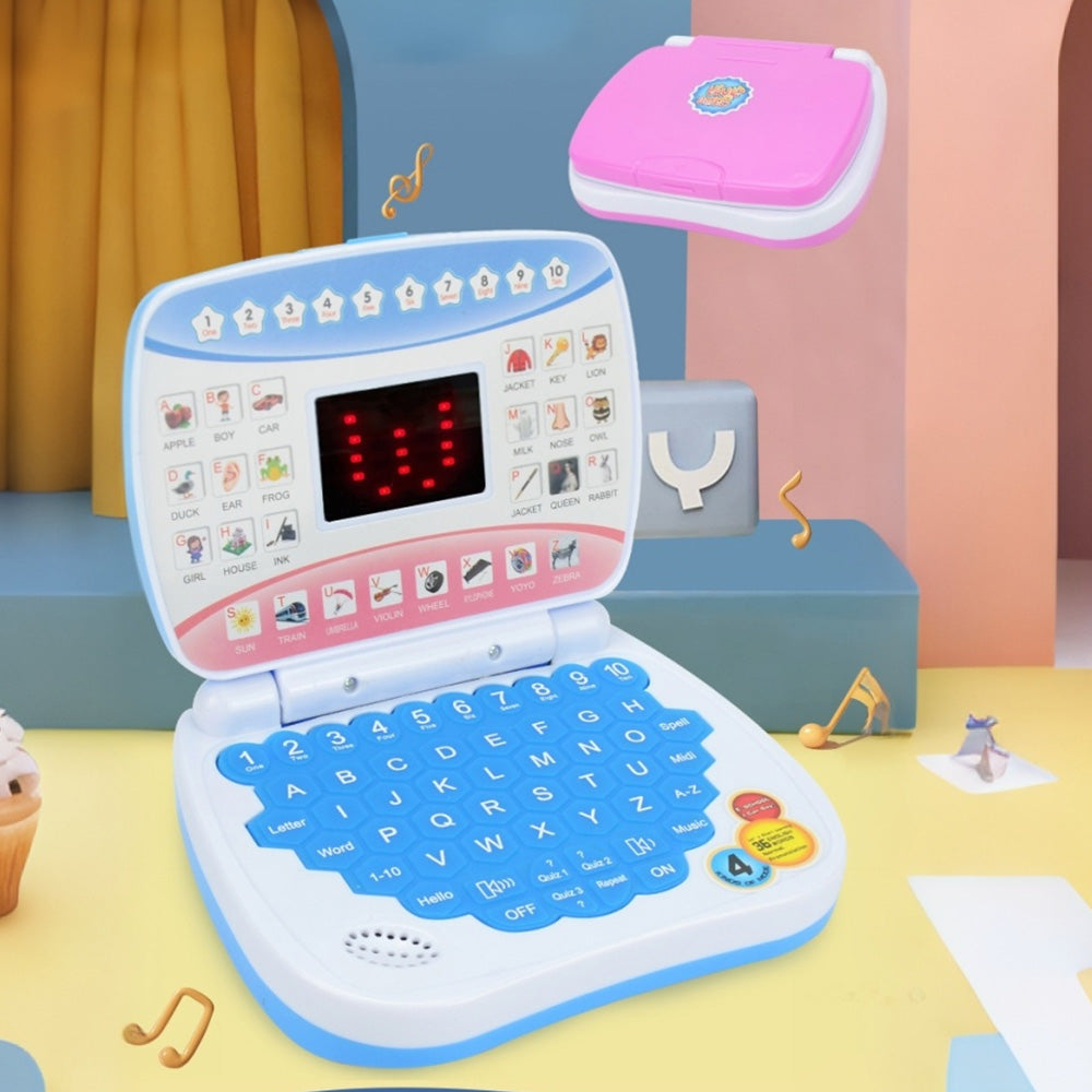 Pretend Laptop Toy with Music for Bilingual Learning Above 4 Years