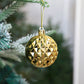 Christmas Ball Ornaments Christmas Tree Decoration-Gold and Tree Top Star and Letter Plaque