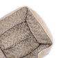 Soft Plush Pet Bed with Raised Sides Calming Nest-Camel