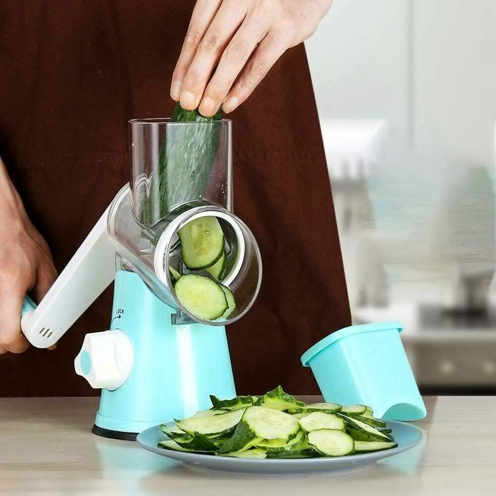 Kitchen Vegetable Food Manual Rotary Chopper Slicer