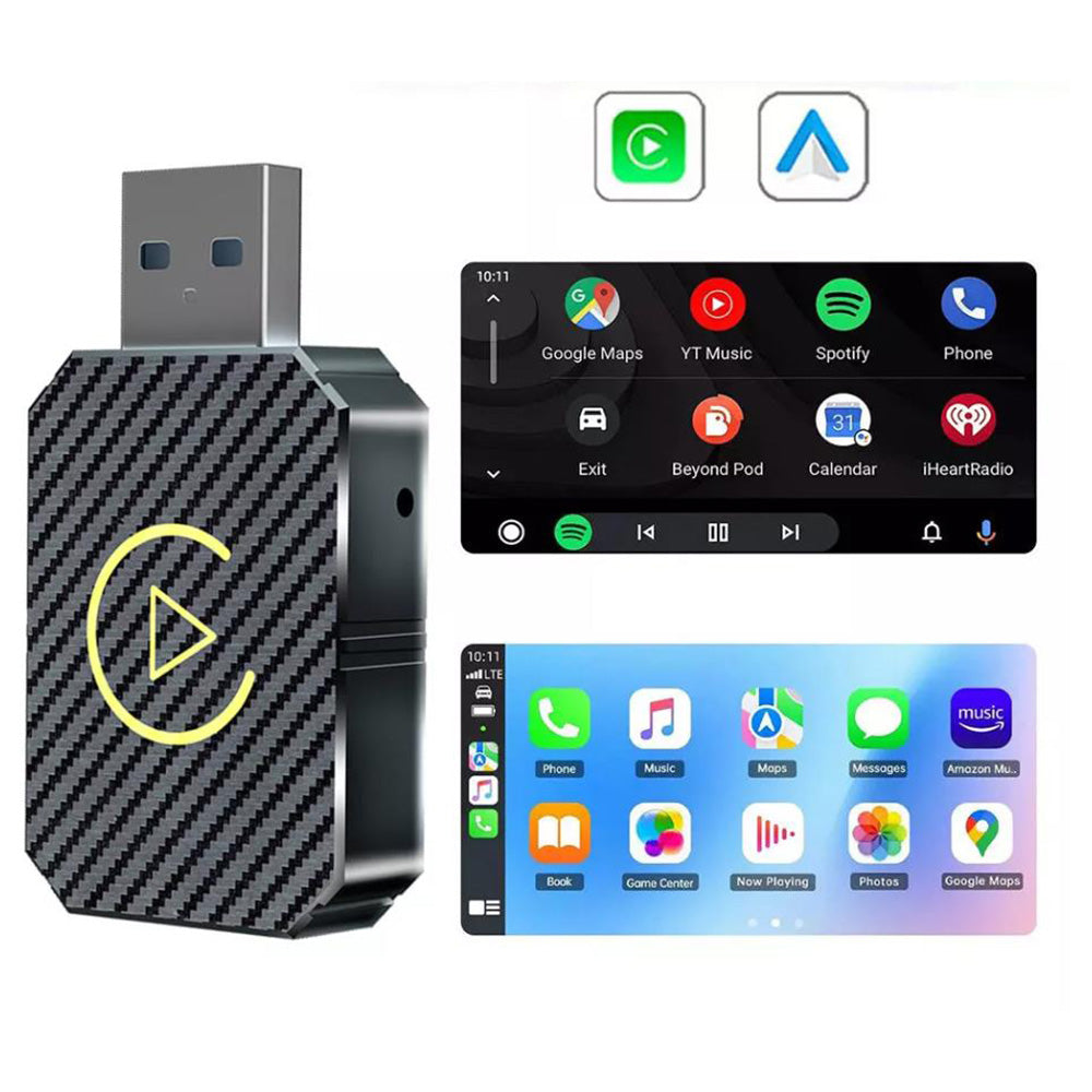 Wireless Android Auto Apple Carplay Adapter USB Car Dongle Connect Box