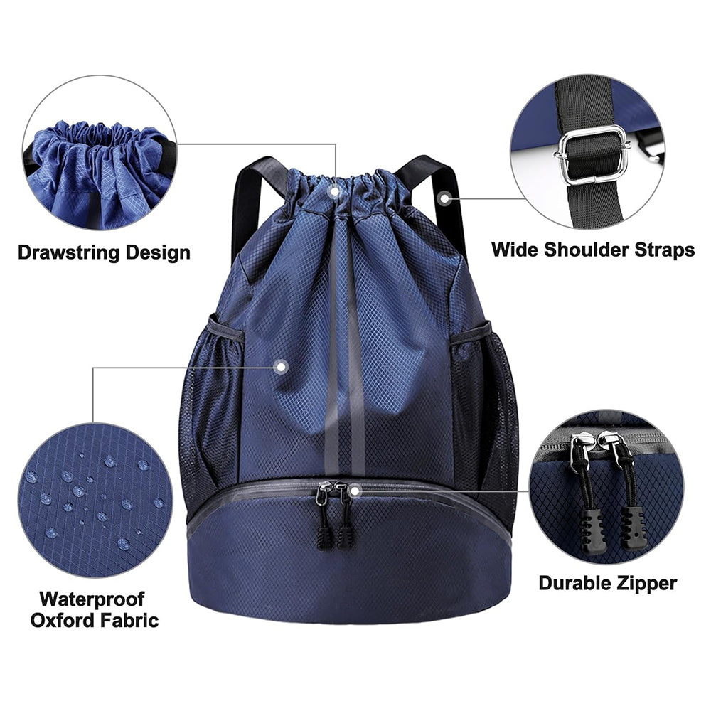 Sports Drawstring Backpack String Tote Gym Bag