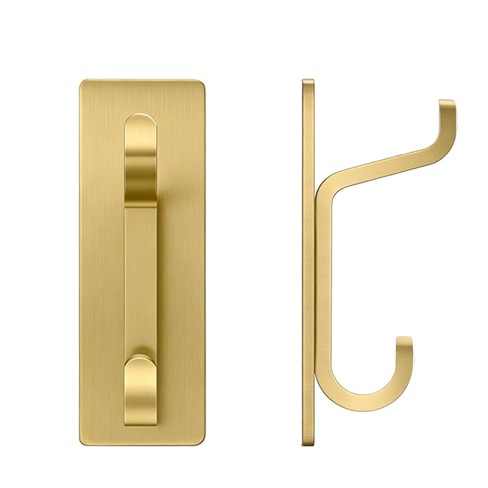 4 Pack Stainless Steel Double Adhesive Hooks with 3kg Capacity