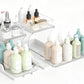 2-Tier Rotatable Pull-Out Storage Rack Kitchen Spice Organizer