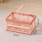 Portable Foldable Storage Basket for Camping Shopping and Home-Pink