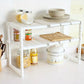 Detachable and Adjustable Under Sink Organizer-Double Tires