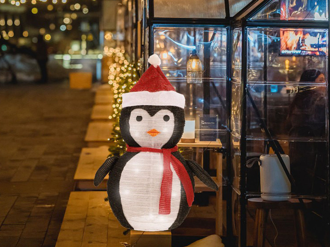 70cm Pop Up Christmas Decor Lights Indoor Lights Penguin Snowman