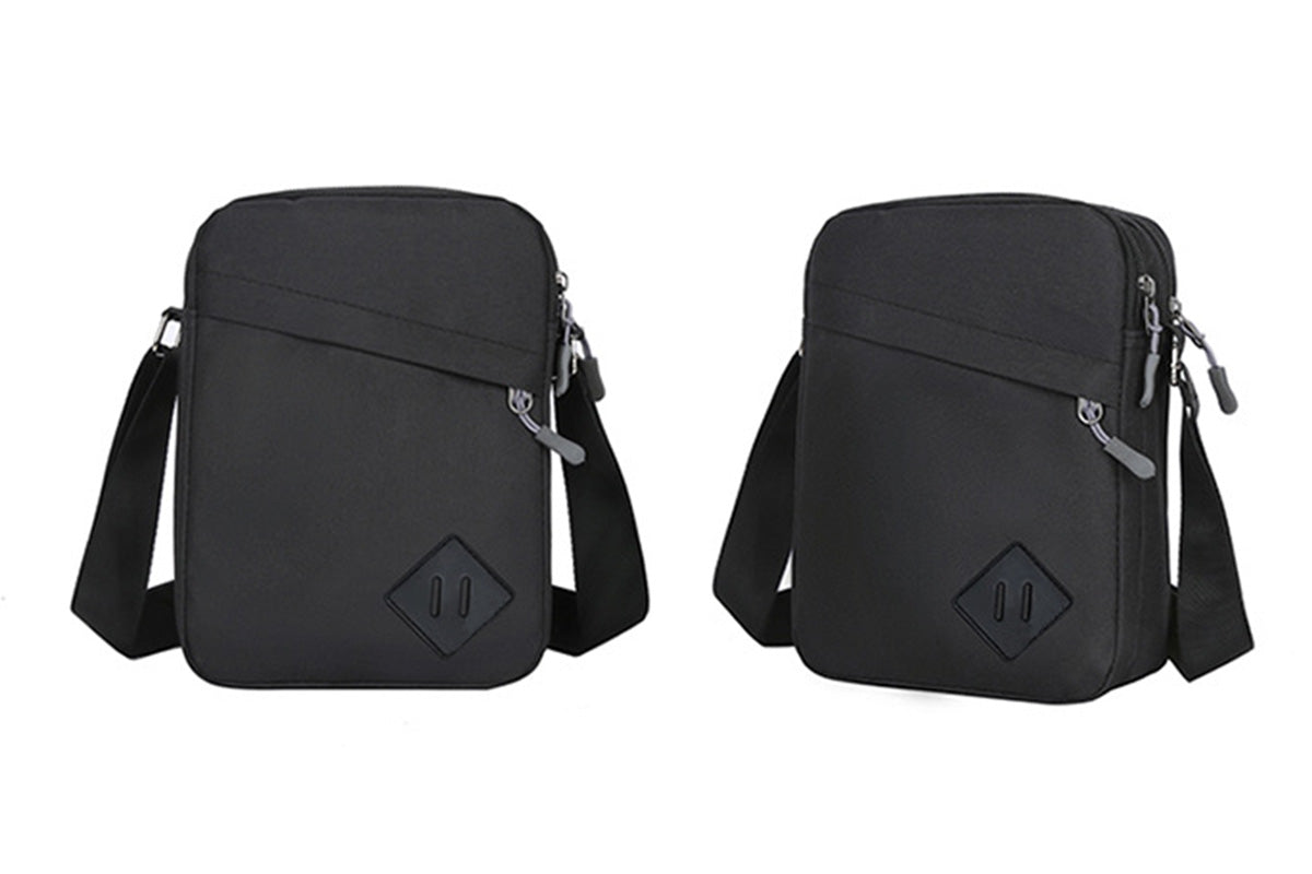 Men's Oxford Crossbody Shoulder Bag with Adjustable Strap and Multi-Pocket Messenger Design