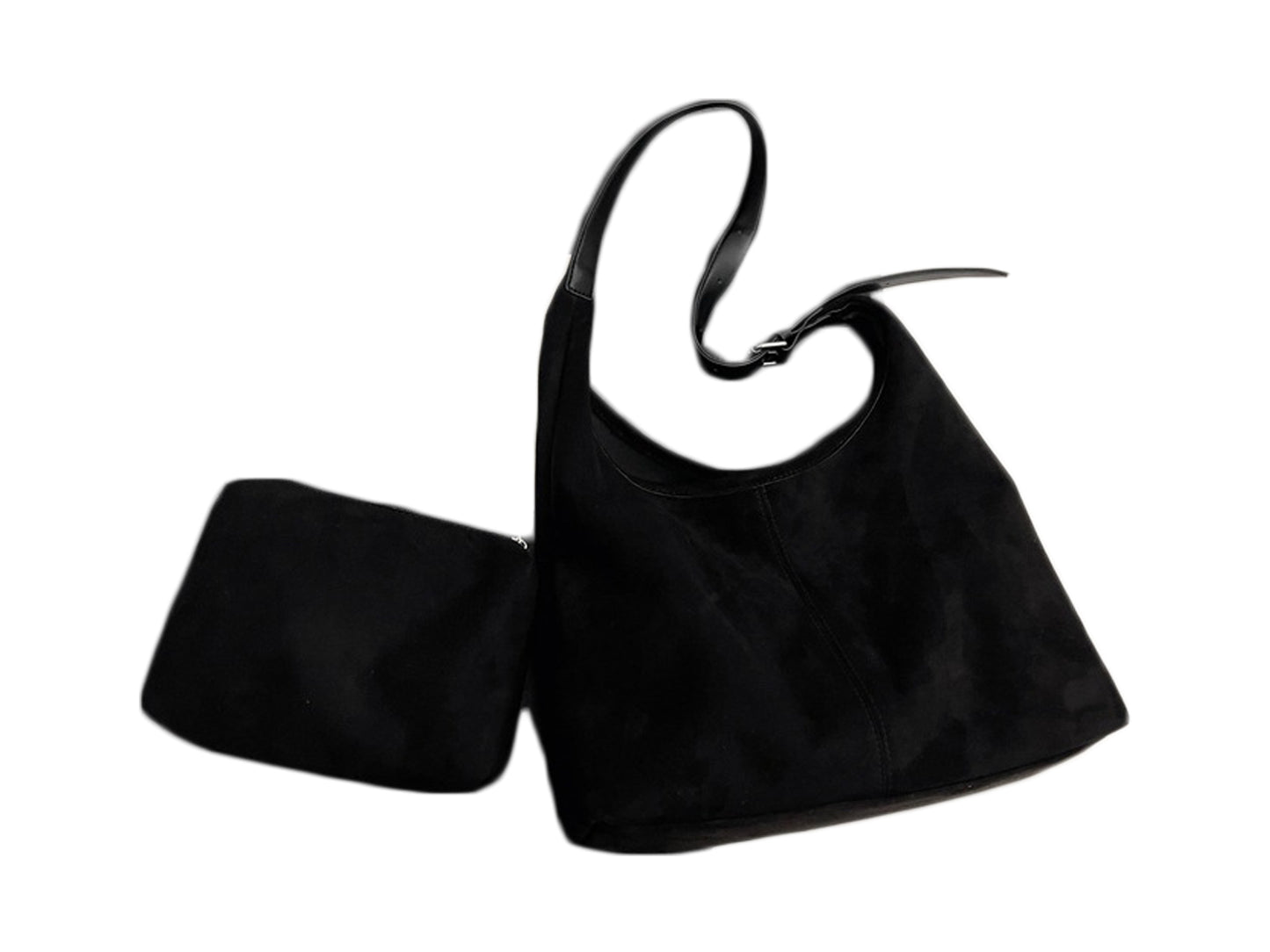 Bucket Bag with Purse Suede Bag Suede Tote Bag Suede Hobo Bags