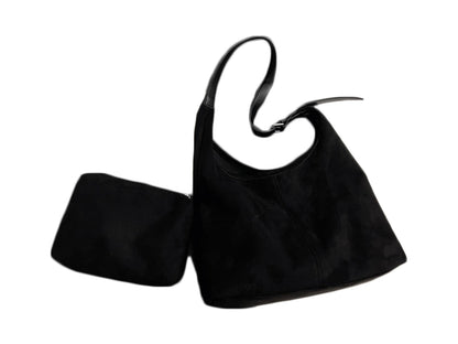 Bucket Bag with Purse Suede Bag Suede Tote Bag Suede Hobo Bags
