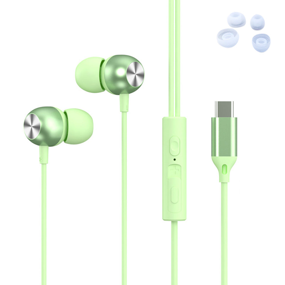 Type-C Wired Earbuds with Mic for iPhone and Samsung Comfortable Fit