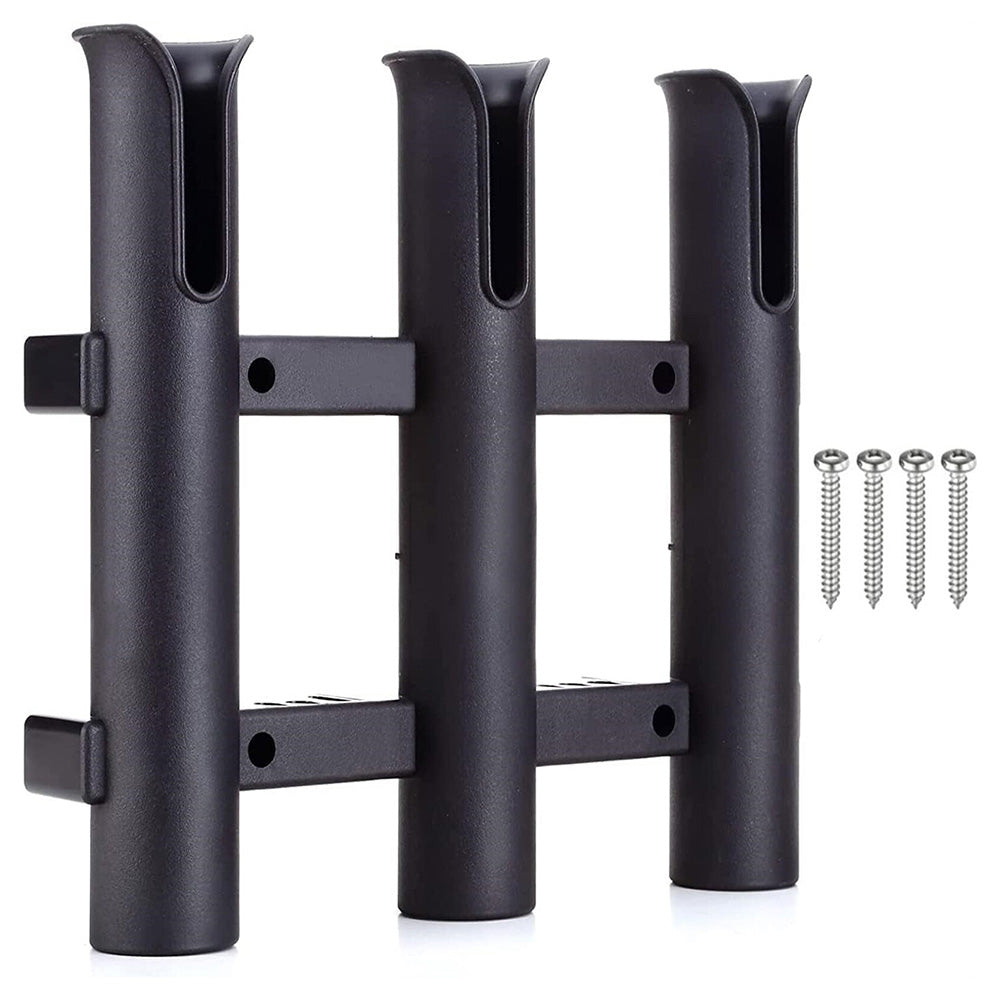 3 Tube Fishing Rod Holder Bracket Mounted Fishing Rack For Boats Garage Cooler