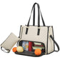 2-in-1 Tote Travel Bag and Wallet with Insulated Lunch Compartment