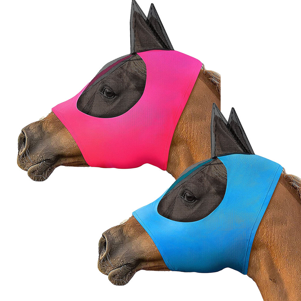 2Pcs Horse Fly Mask with Ears