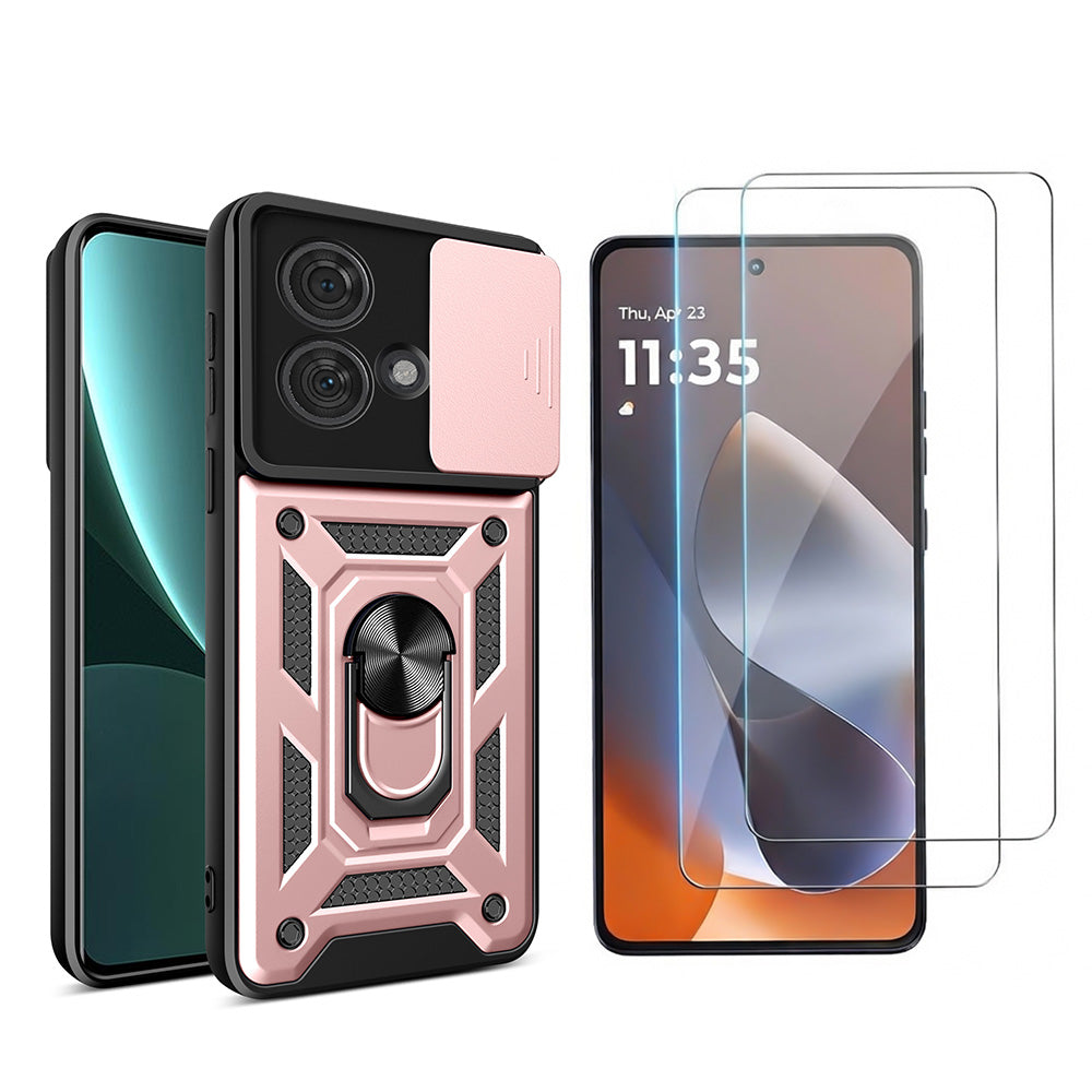 Case and Tempered Glass Screen Protector Set for Moto G86 Power
