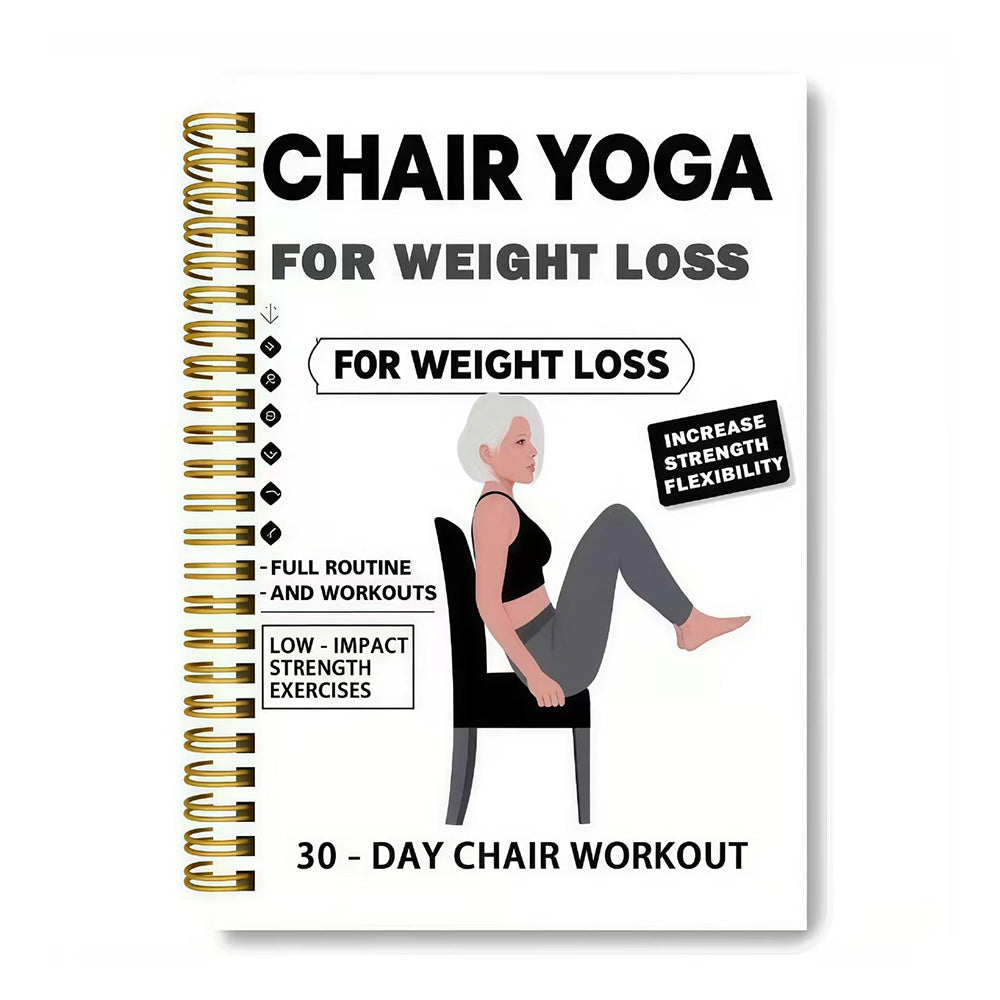 30 Day Chair Yoga Spiral Notebook Illustrated Sitting Guide