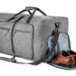 Large Foldable Travel Duffel Bag Carry On Shoulder Duffle Bag With Shoe Compartment