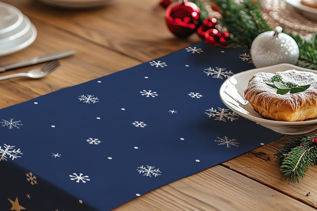 Christmas Table Runner Xmas Trees Tablecloth Cover For Kitchen Dinner Party