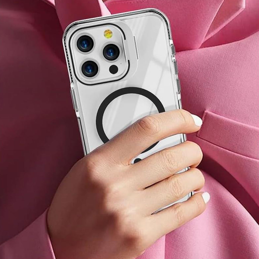 For iPhone 16 Pro Magnetic Case with Stand Full Body Case