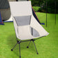 Lightweight Folding High Back Camping Chair With Head Support For Outdoor